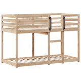 Bunk Bed without Mattress 90x190 cm Solid Wood Pine - Side View