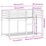 Bunk Bed without Mattress 90x190 cm Solid Wood Pine - Extra Image