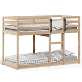 Bunk Bed without Mattress 92x187 cm Single Solid Wood Pine - Front View