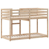 Bunk Bed without Mattress 92x187 cm Single Solid Wood Pine - Rear View
