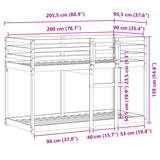 Bunk Bed without Mattress 92x187 cm Single Solid Wood Pine - Extra Image