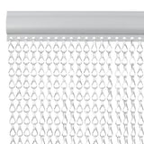 Chain Door Fly Screen 56x202 cm Aluminium - Side View