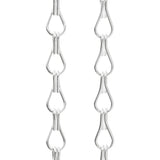 Chain Door Fly Screen 56x202 cm Aluminium - Top-Down View