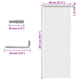 Chain Door Fly Screen 80x201 cm Aluminium - 45-Degree Angle