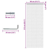 Chain Door Fly Screen 80x212 cm Aluminium - 45-Degree Angle