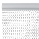 Chain Door Fly Screen 80x221 cm Aluminium