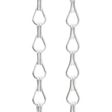 Chain Door Fly Screen 80x221 cm Aluminium - Top-Down View