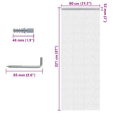 Chain Door Fly Screen 80x221 cm Aluminium - 45-Degree Angle