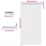 Chain Door Fly Screen 100x200 cm Aluminium