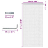 Chain Door Fly Screen 100x212 cm Aluminium - 45-Degree Angle