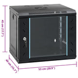 9U Wall Mounted Network Cabinet 19" IP20 53x40x45 cm
