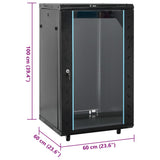 18U Network Cabinet with Swivel Feet 19