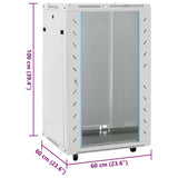 18U Network Cabinet with Swivel Feet 19" IP20 60x60x100 cm