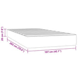 Pocket Spring Bed Mattress Black 106x203x20 cm King Single Size Velvet - Close-Up Angle