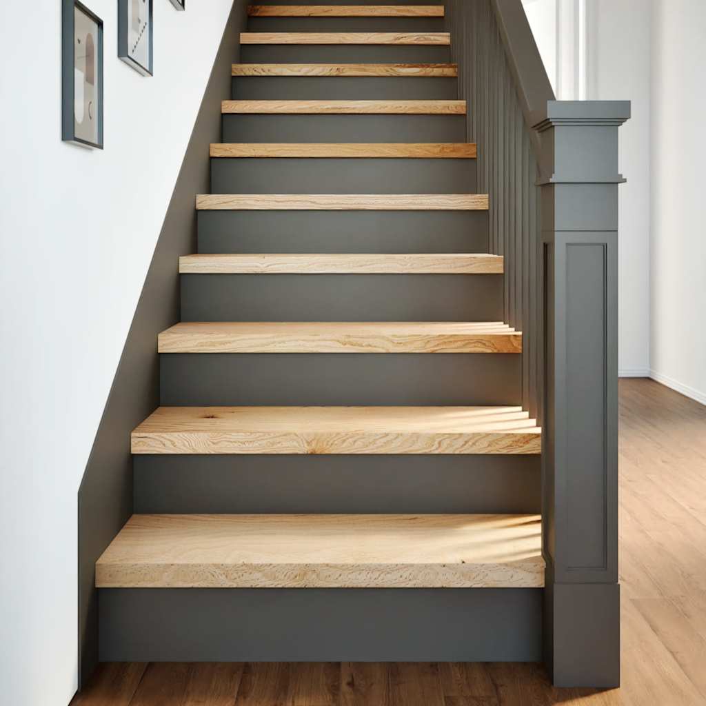 Stair Treads 4 pcs Untreated 70x25x2 cm Solid Wood Oak
