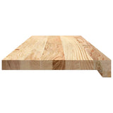 Stair Treads 8 pcs Untreated 80x30x2 cm Solid Wood Oak - Rear View