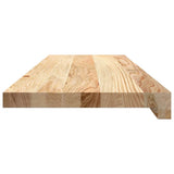 Stair Treads 12 pcs Untreated 80x30x2 cm Solid Wood Oak - Rear View