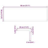 Stair Treads 12 pcs Untreated 80x30x2 cm Solid Wood Oak - Extra Image