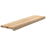Stair Treads 12 pcs Untreated 100x30x2 cm Solid Wood Oak