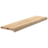 Stair Treads 16 pcs Untreated 100x30x2 cm Solid Wood Oak