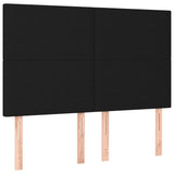 Bed Frame without Mattress Black 137x187 cm Double Fabric - Extra Image