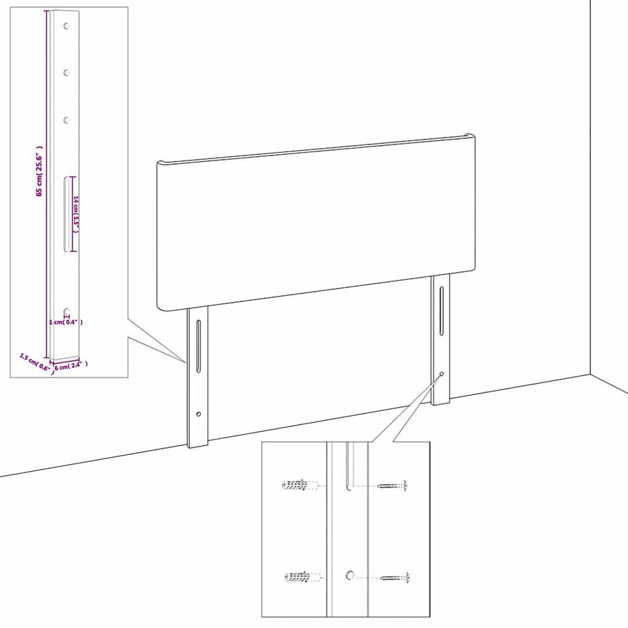 Bed Frame without Mattress Dark Grey 137x187 cm Double Fabric