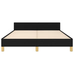 Bed Frame without Mattress Black 137x187 cm Double Fabric