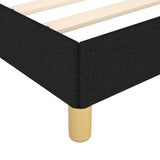 Bed Frame without Mattress Black 137x187 cm Double Fabric - Low Angle