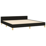Bed Frame without Mattress Black 152x203 cm Queen Fabric - 45-Degree Angle