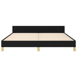 Bed Frame without Mattress Black 152x203 cm Queen Fabric