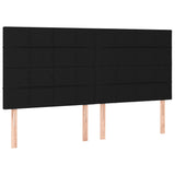 Bed Frame without Mattress Black 152x203 cm Queen Fabric - Extra Image