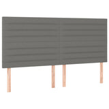 Bed Frame without Mattress Dark Grey 152x203 cm Queen Fabric - Extra Image