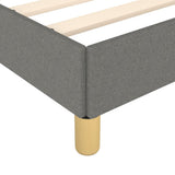Bed Frame without Mattress Dark Grey 152x203 cm Queen Fabric - Low Angle