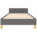 Bed Frame without Mattress Dark Grey 107x203 cm King Single Size Fabric
