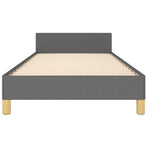 Bed Frame without Mattress Dark Grey 107x203 cm King Single Size Fabric