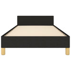 Bed Frame without Mattress Black 107x203 cm King Single Size Fabric