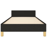 Bed Frame without Mattress Black 107x203 cm King Single Size Fabric - Rear View