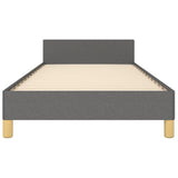 Bed Frame without Mattress Dark Grey 107x203 cm King Single Size Fabric