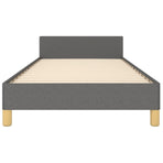 Bed Frame without Mattress Dark Grey 107x203 cm King Single Size Fabric