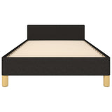 Bed Frame without Mattress Black 107x203 cm King Single Size Fabric - Rear View