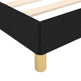 Bed Frame without Mattress Black 107x203 cm King Single Size Fabric - Low Angle