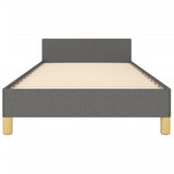 Bed Frame without Mattress Dark Grey 107x203 cm King Single Size Fabric