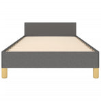 Bed Frame without Mattress Dark Grey 107x203 cm King Single Size Fabric