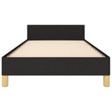 Bed Frame without Mattress Black 107x203 cm King Single Size Fabric - Rear View