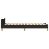 Bed Frame without Mattress Black 107x203 cm King Single Size Fabric - Close-Up Angle