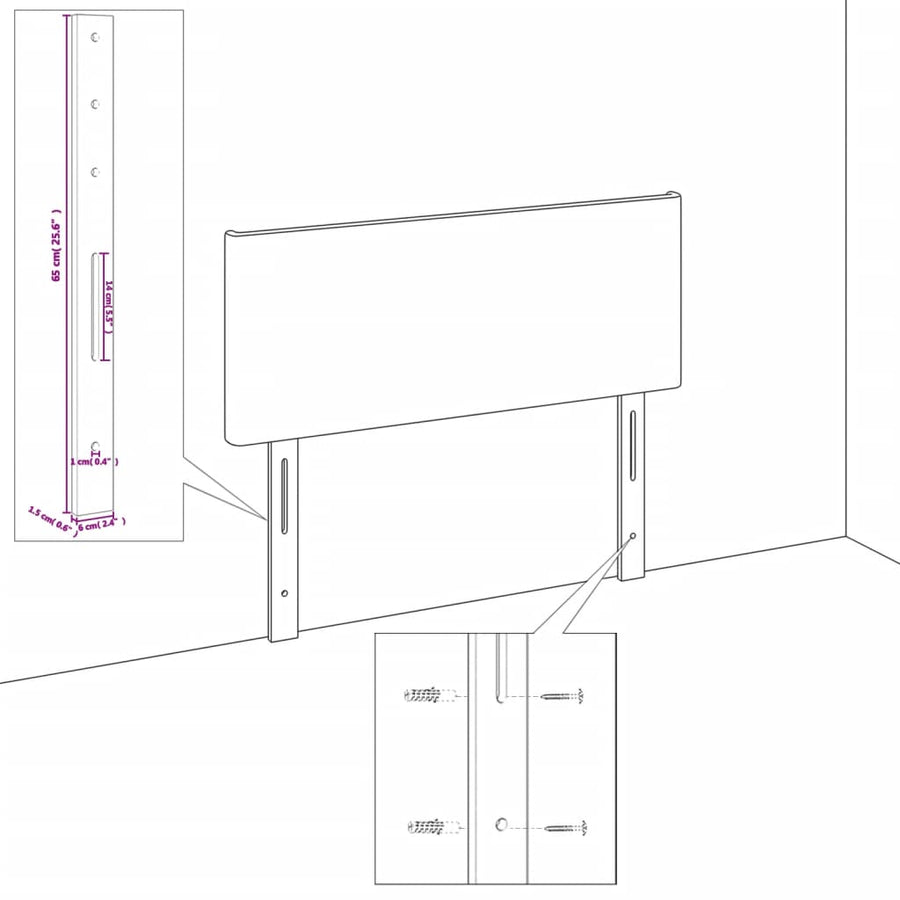 Bed Frame without Mattress Dark Grey 107x203 cm King Single Size Fabric