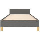 Bed Frame without Mattress Dark Grey 107x203 cm King Single Size Fabric