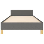 Bed Frame without Mattress Dark Grey 107x203 cm King Single Size Fabric