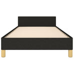 Bed Frame without Mattress Black 107x203 cm King Single Size Fabric