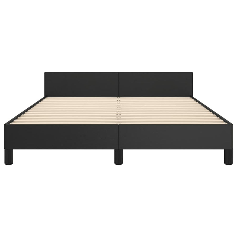Bed Frame without Mattress Black 137x187 cm Double Faux Leather
